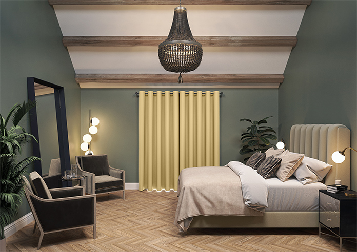 Akoya Faux Silk, Lustre Old Gold - Made to Measure Curtains - Image 15